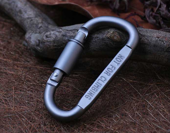 High Quality Outdoor Climbing Button Carabiner D Style