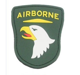 Green Airborne PVC Velcro Patch - Click Image to Close