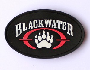 Ellipse Black Water Flag PVC Velcro Patch
