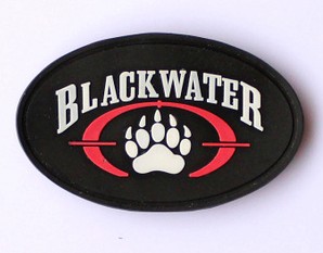 Ellipse Black Water Flag PVC Velcro Patch - Click Image to Close