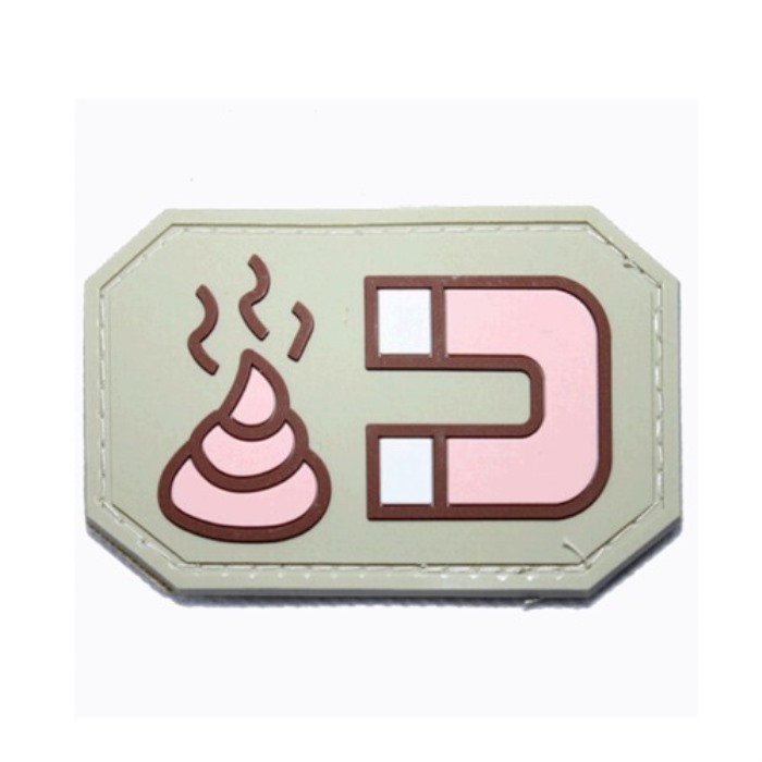 Shit Magnet Embroidered Iron Velcro Patch 3D PVC Rubber Morale Badge - Click Image to Close