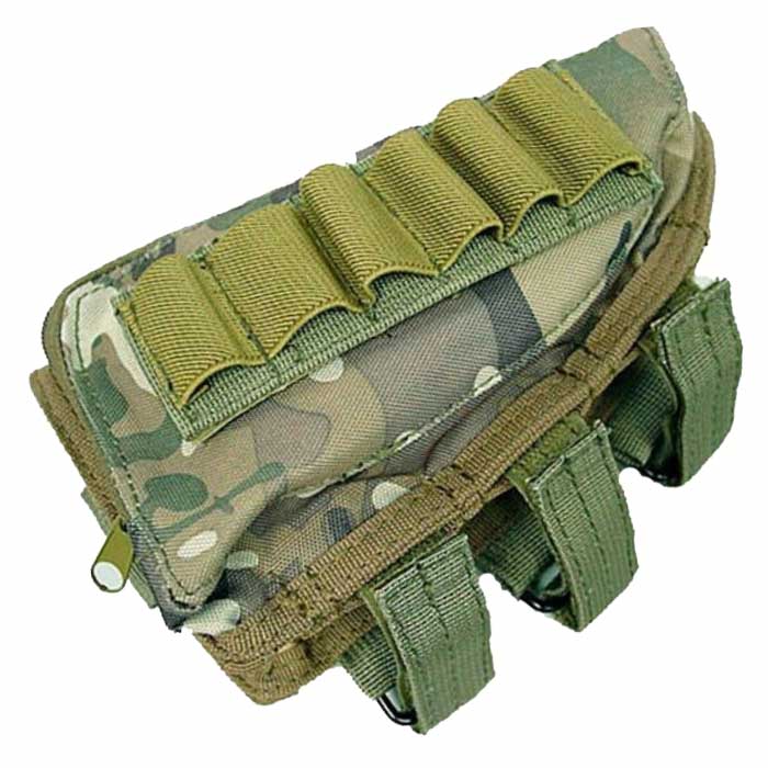 Airsoft Tactical Molle Kit Ammo Pouch Holsters Bag Rifle Stock CP