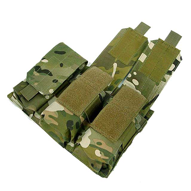 Molle Tactical Triple M4 Mag Magazine Pouch Paintball Airsoft CP - Click Image to Close