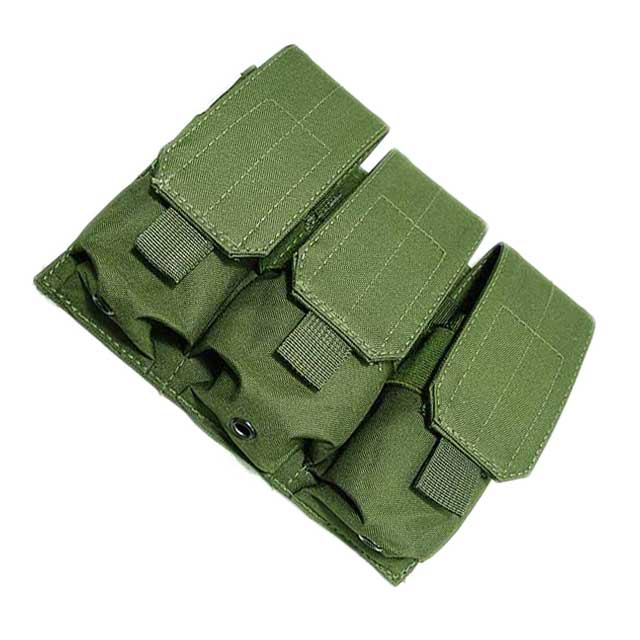 Molle Triple M4 Mag Pouch 3 AVS Panel Triple M4 Mag Magazine OD