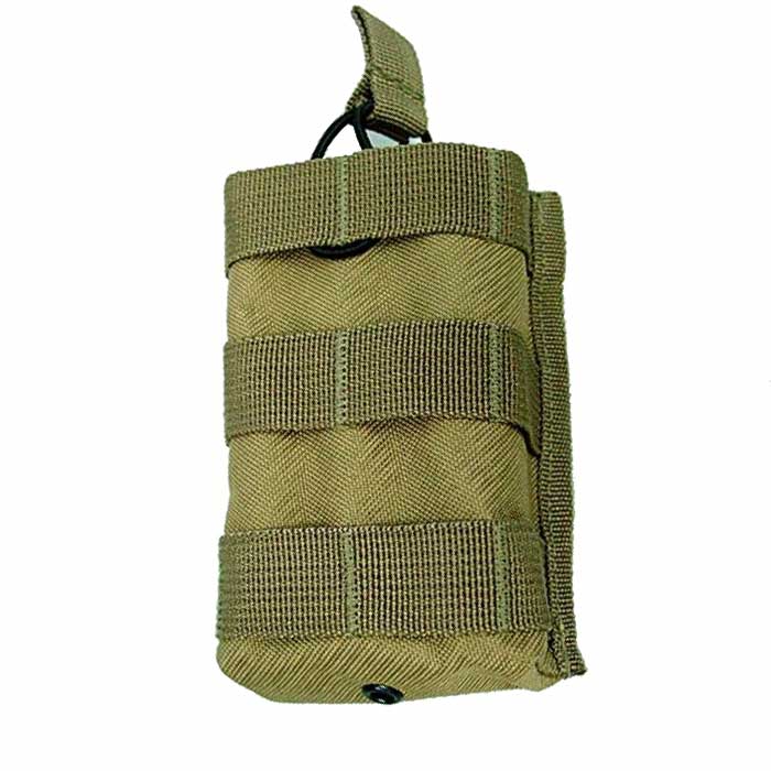 Outdoor Tactical Open Top Molle MPS AEG Single M4 Magazine Pouch DE - Click Image to Close