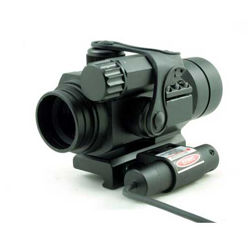 Illuminated 4 M.O.A. 30mm Red and Green Dot Scope - Click Image to Close