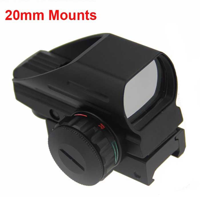 Hunting Optics 1x22x33 4 Reticle Red Green Dot Scope Sight 20mm Moun