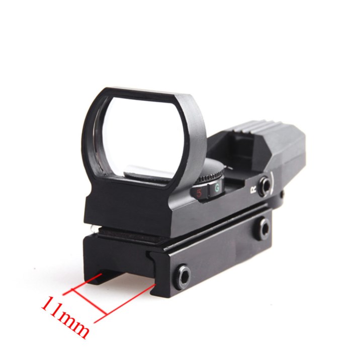 Tactical Holographic 1x22x33 Reflex Red Green Dot Sight 11mm Rail