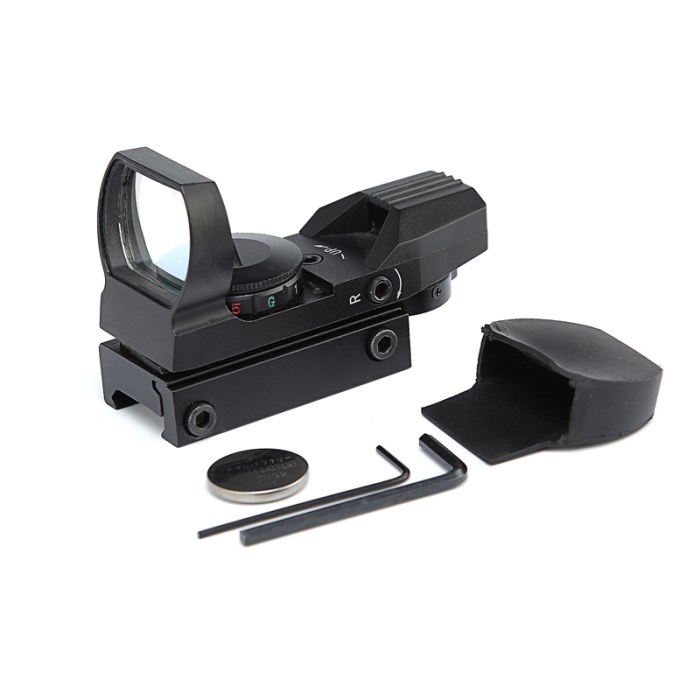 Tactical Holographic 1x22x33 Red Green Dot Sight Scope 20mm Rail - Click Image to Close