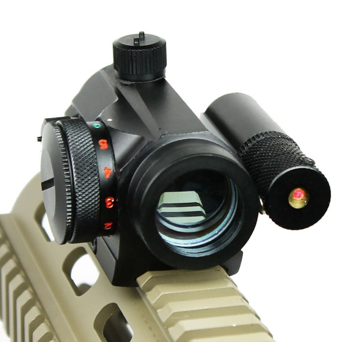 Tactical Reflex Green Red Dot Sight Scope & Laser Sight 1x22mm - Click Image to Close