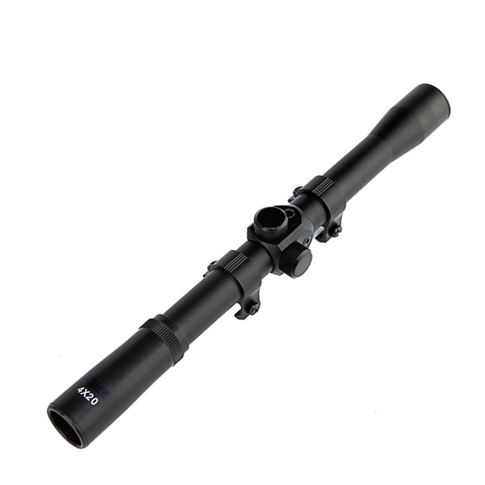 Promotion Riflescope 4x20 Rifle Scope Sniper Scope Sight with Mounts - Click Image to Close