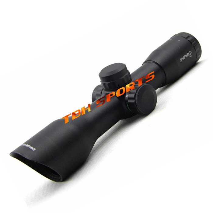 Tactical 4X32 Rifle Scope Adjustable Reticle Sniper Riflescope Bevel