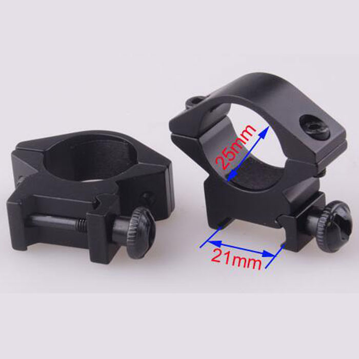 25.4mm Low QD Scope Flashlight Metal Ring Mount 20mm RIS Rail