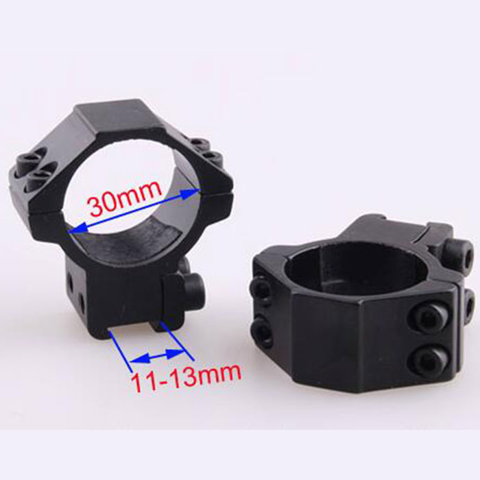 30mm Low QD Scope Flashlight Ring Mount 2 Screw 11mm RIS Rail Mount