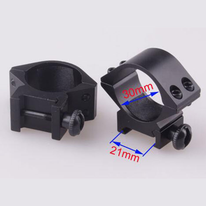 30mm Low QD Scope Flashlight Ring Mount 2 Screw 21mm RIS Rail Mount