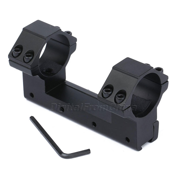 Double Ring Flat 30mm Ring Mount Scope Flashligh 11mm Dovetail Rail - Click Image to Close