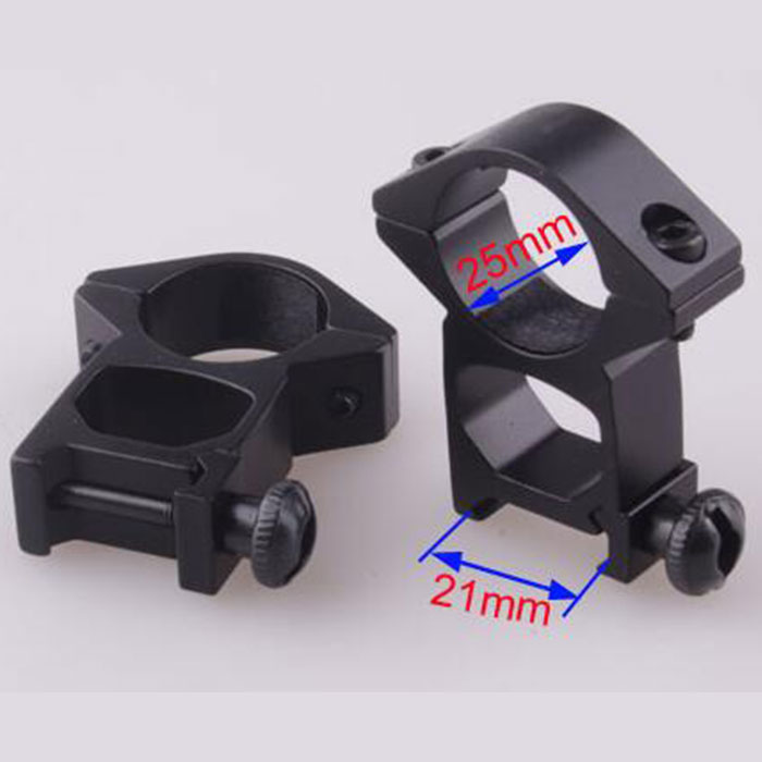 25.4mm High QD Scope Flashlight Metal Ring Mount 21 mm RIS Rail