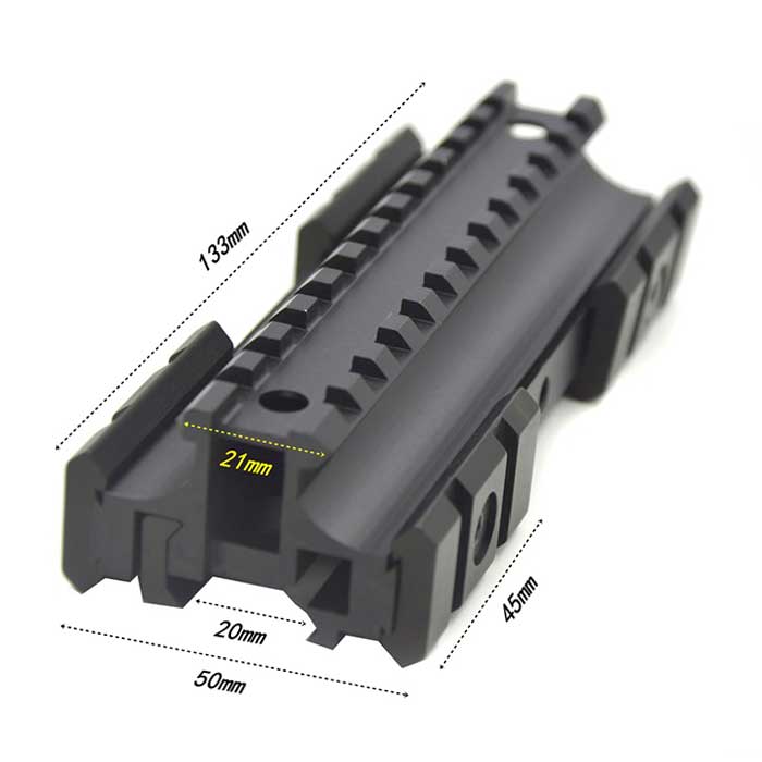 Rail Mount 20mm Adapter Scope Torch Dovetail Rail fit MP5/G3 Mounts