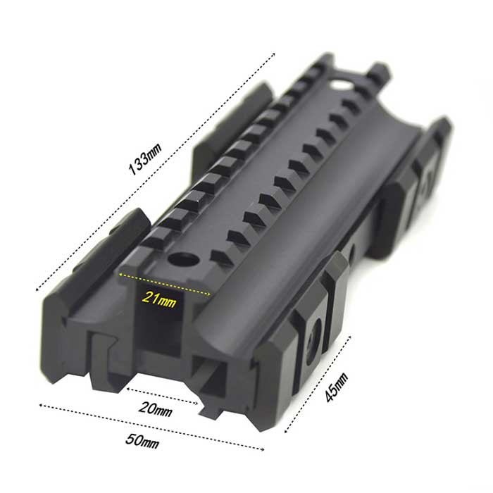 Rail Mount 20mm Adapter Scope Torch Dovetail Rail fit MP5/G3 Mounts - Click Image to Close