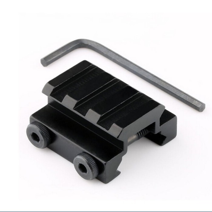 20mm New 1/2" 3 Slot Low Riser Weaver Rifle Short Side Mount Rail - Click Image to Close