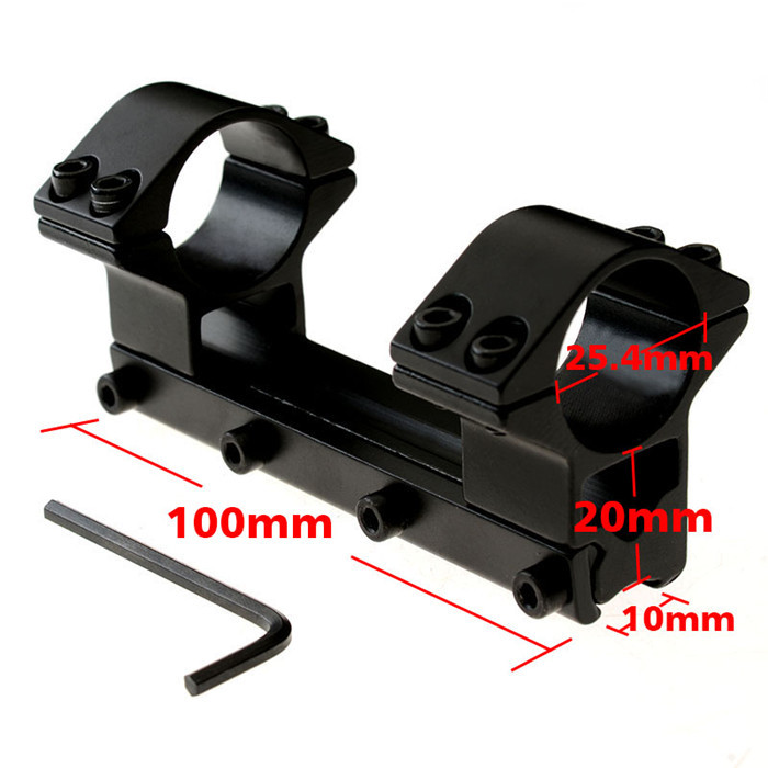 25.4mm High Ring 20mm Weaver 11mm Rail 100mm Dovetail Scope Mount - Click Image to Close