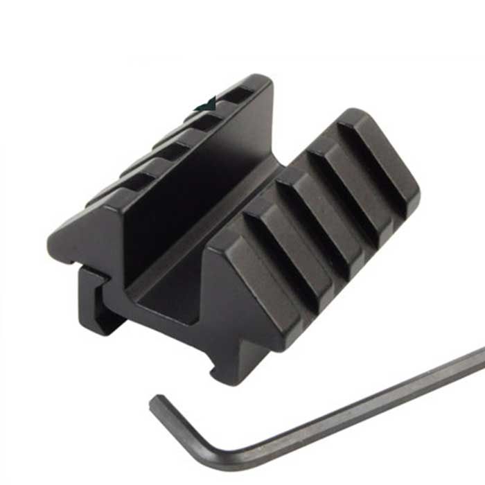 Dual 45 Degree Offset Double Side Mount 20mm Weaver Rail Mount Base