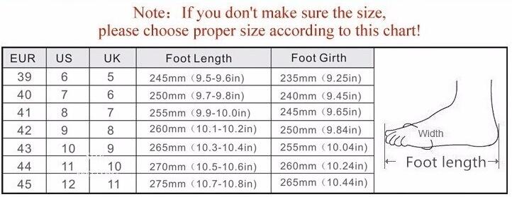 Army Boot Size Chart