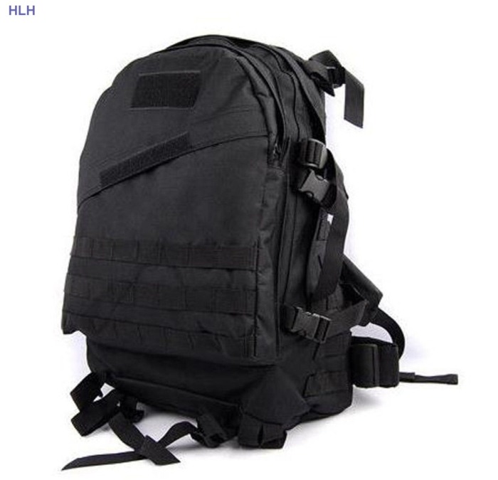 3D Outdoor Sport Bags Tactical Army Fans Men Travel Bags Black - Click Image to Close