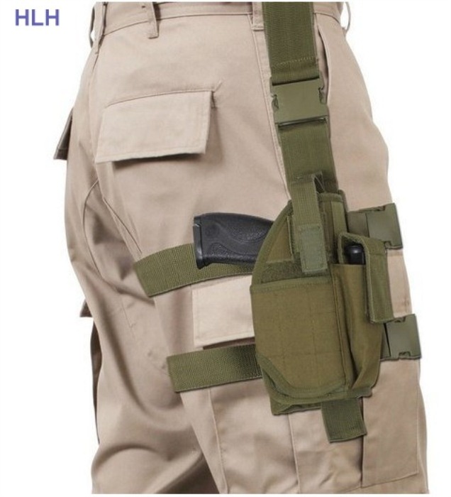 Tactical Men Sport Leg Bags Green Pouch CS Game Leg Pack