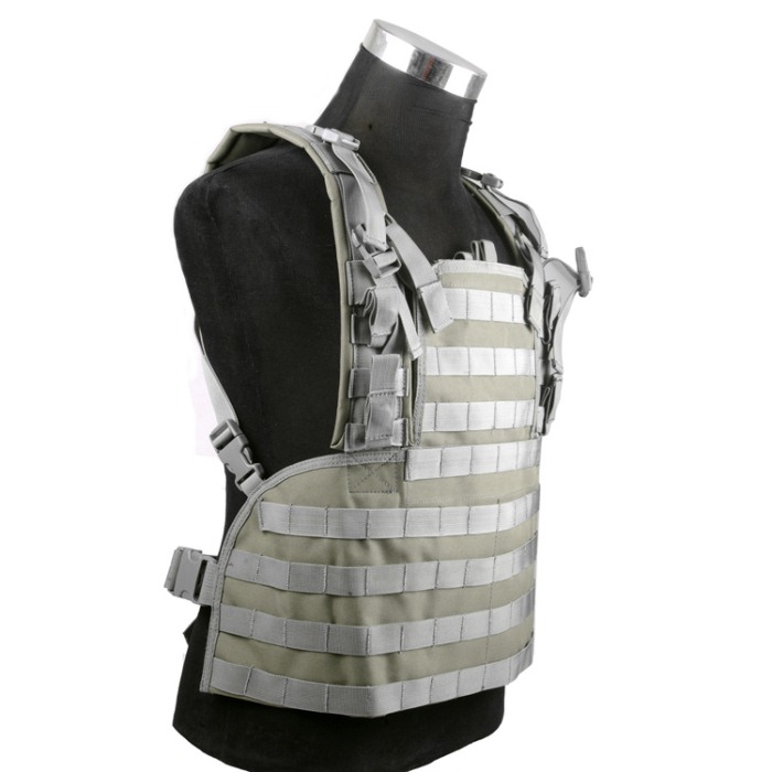 Airsoft Vest Wargame Body Molle ARMOR CS Compat Hunting Vest Grey - Click Image to Close