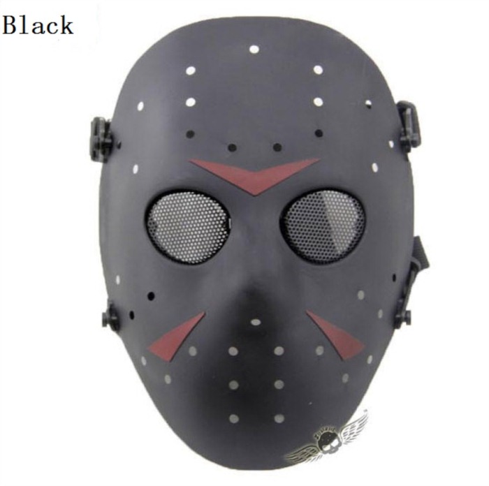 Paintball Airsoft Tactical Jungle Full Face Mask Black - Click Image to Close