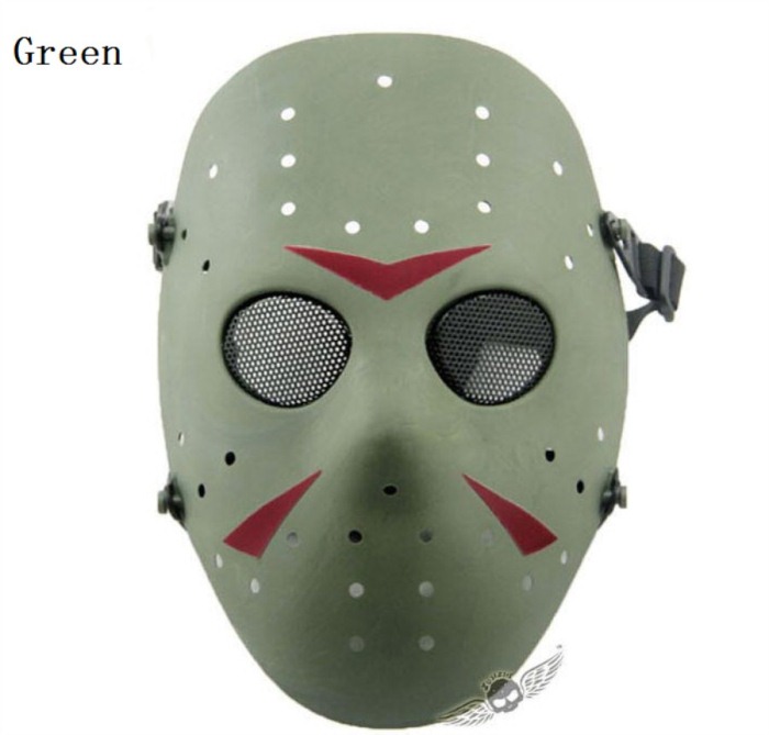 Paintball Airsoft Tactical Jungle Full Face Mask Green - Click Image to Close