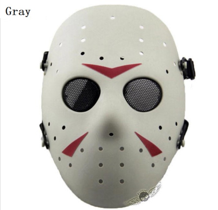 Paintball Airsoft Tactical Jungle Full Face Mask Grey - Click Image to Close