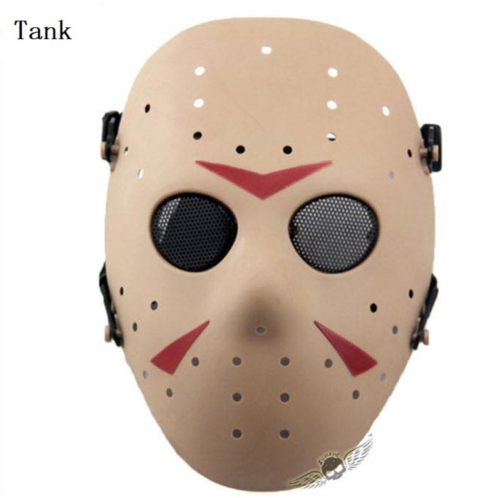 Paintball Airsoft Tactical Jungle Full Face Mask Tan - Click Image to Close