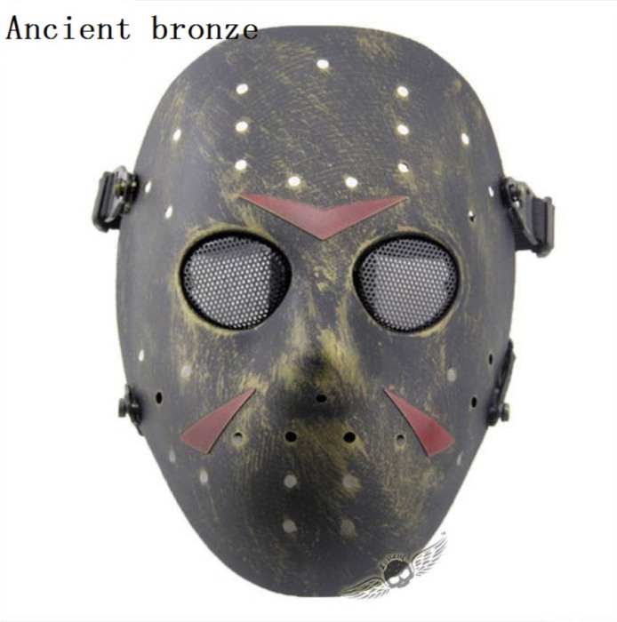 Paintball Airsoft Tactical Jungle Full Face Mask Bronze - Click Image to Close