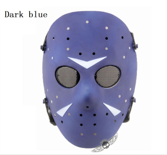 Tactical Jungle Paintball Airsoft Full Face Mask Blue - Click Image to Close