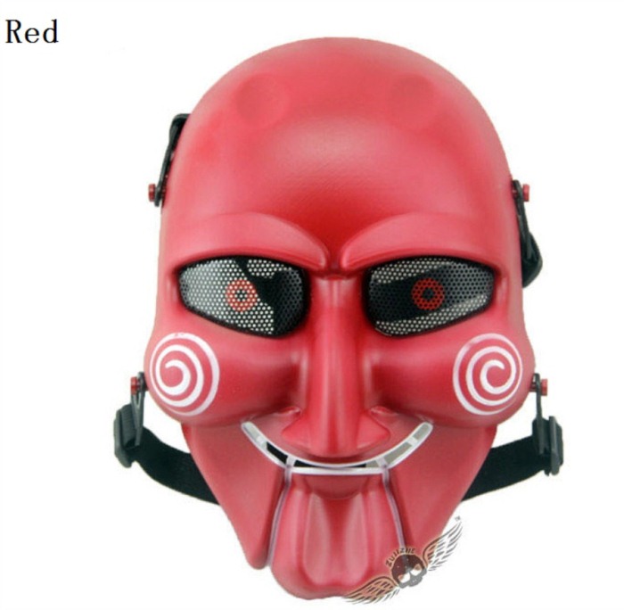 Chainsaw Killer Movie Tactical Paintball Full Face Mask Red