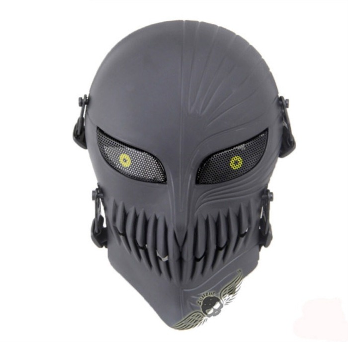 Tactical Military Army Paintball Skull Full Hunting Mask Black