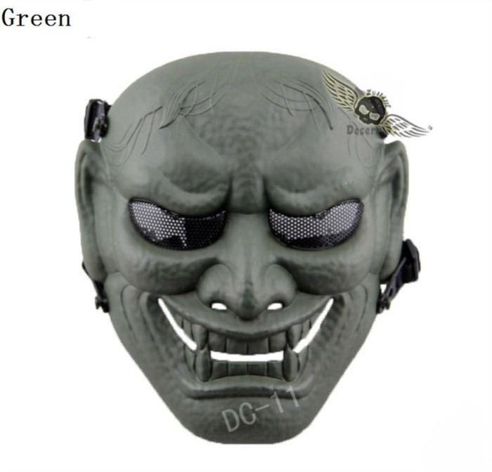 Military Paintball Tactical Skull Airsoft Full Face Masks Green - Click Image to Close