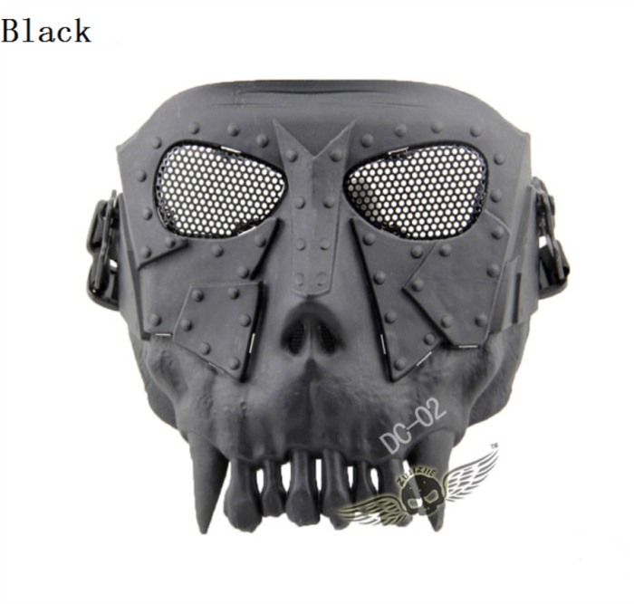 Fishing Masks Motorcycle Protective Mask CS Full Face Masks Black - Click Image to Close