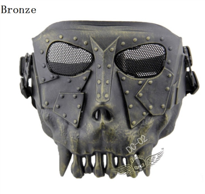 Fishing Masks Motorcycle Protective Mask CS Full Face Masks Bronze - Click Image to Close