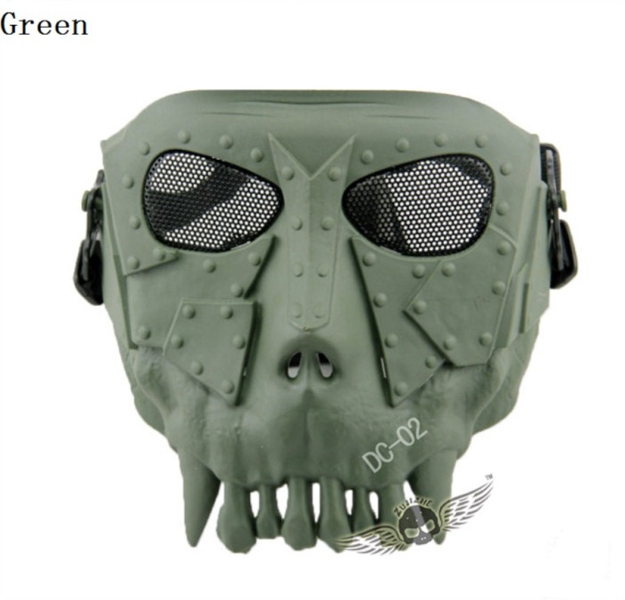 Fishing Masks Motorcycle Protective Mask CS Full Face Masks Green - Click Image to Close