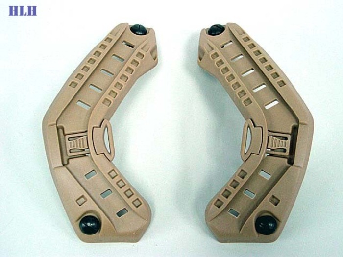 ARC MICH ilitary Helmet Side Mount Adapter Tan Color - Click Image to Close