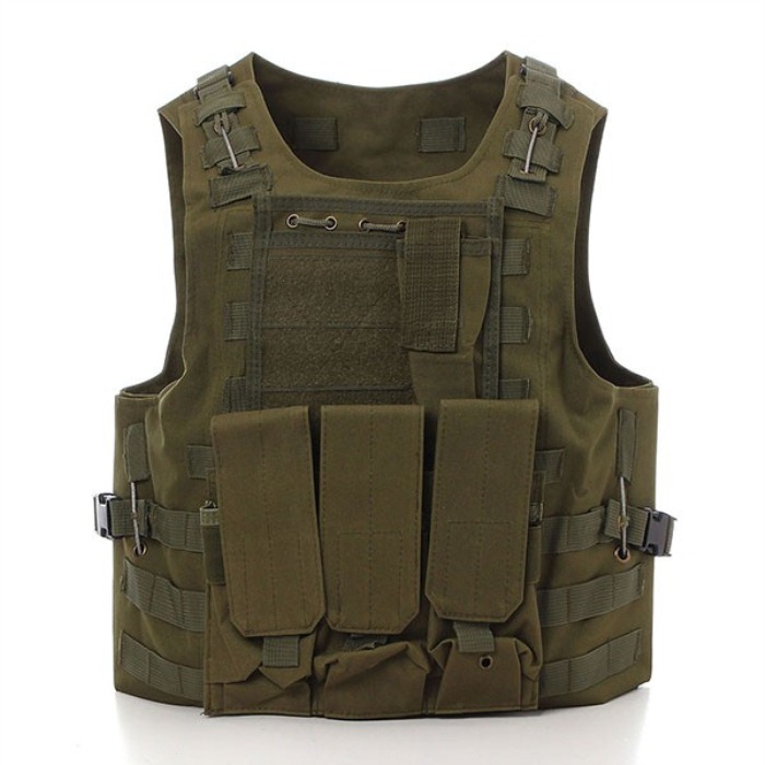 Tactical CS Games Protective Waistcoat Hunting Travel Vest Green - Click Image to Close