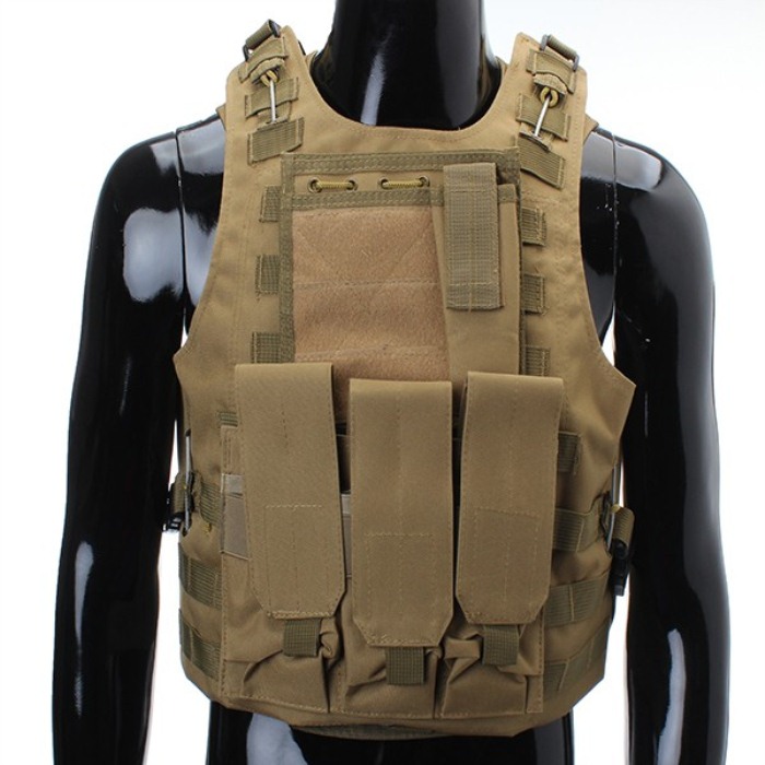 CS War Game Tan Color Vest Protective Airsoft Painball Combat Vest