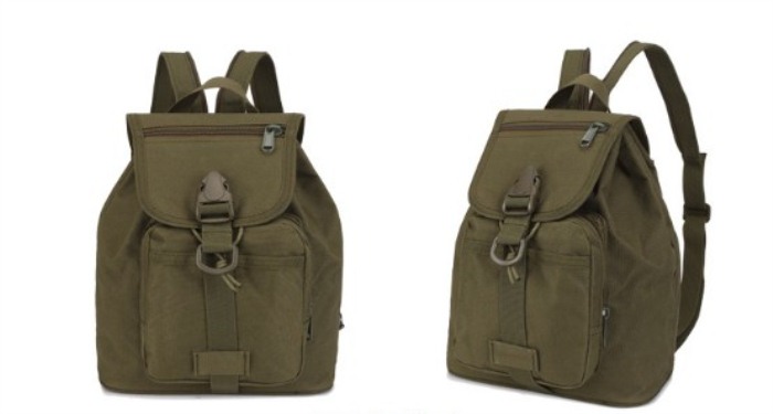 Men'S Backpack Travel Shoulder Bags Molle Rucksack Bags Green