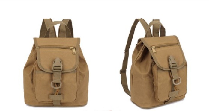 Men'S Backpack Travel Shoulder Bags Molle Rucksack Bags Tan