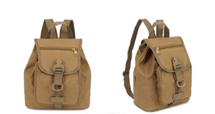 Men'S Backpack Travel Shoulder Bags Molle Rucksack Bags Tan - Click Image to Close