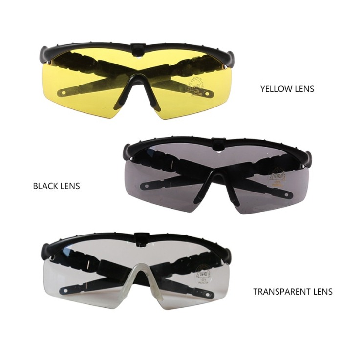 Men'S Goggles Travel Hunting Military Sunglass With 3 Lens