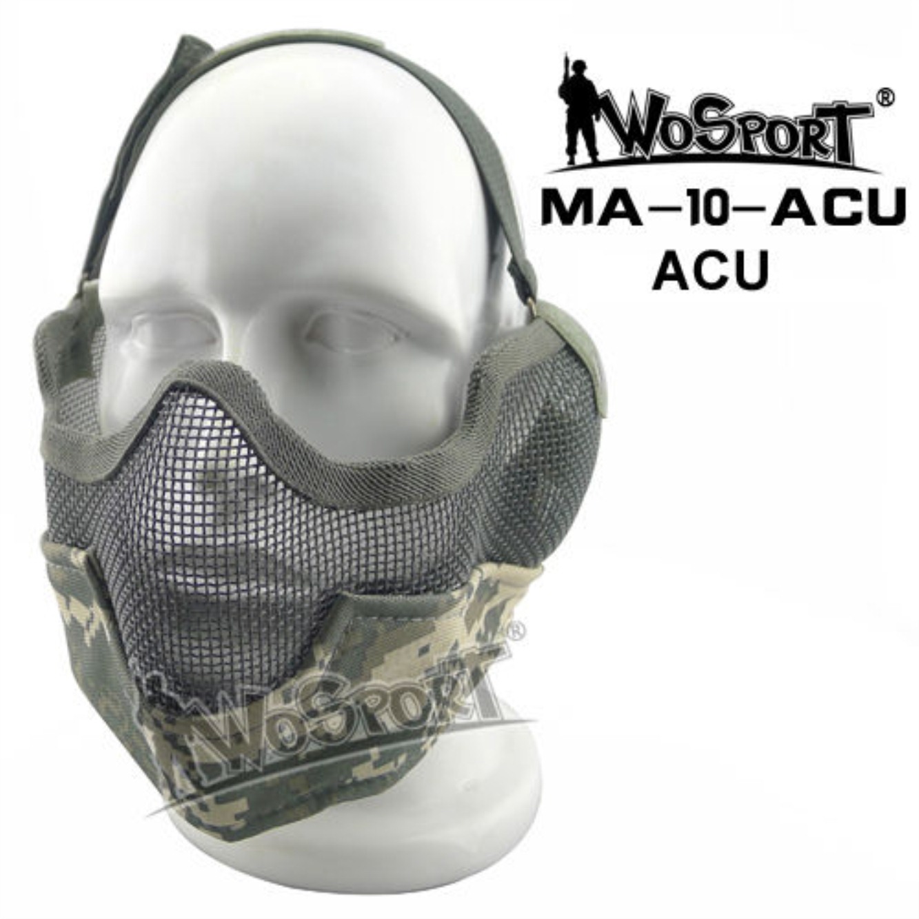 Tactical Outdoor Military Hiking WST Wire Mask ACU - Click Image to Close